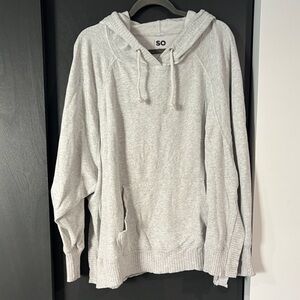 SO Sonoma Heather Gray Pullover Hoodie Baggy